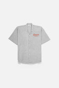 ATELIER Grey Boxy-Fit Open Collar Shirt
