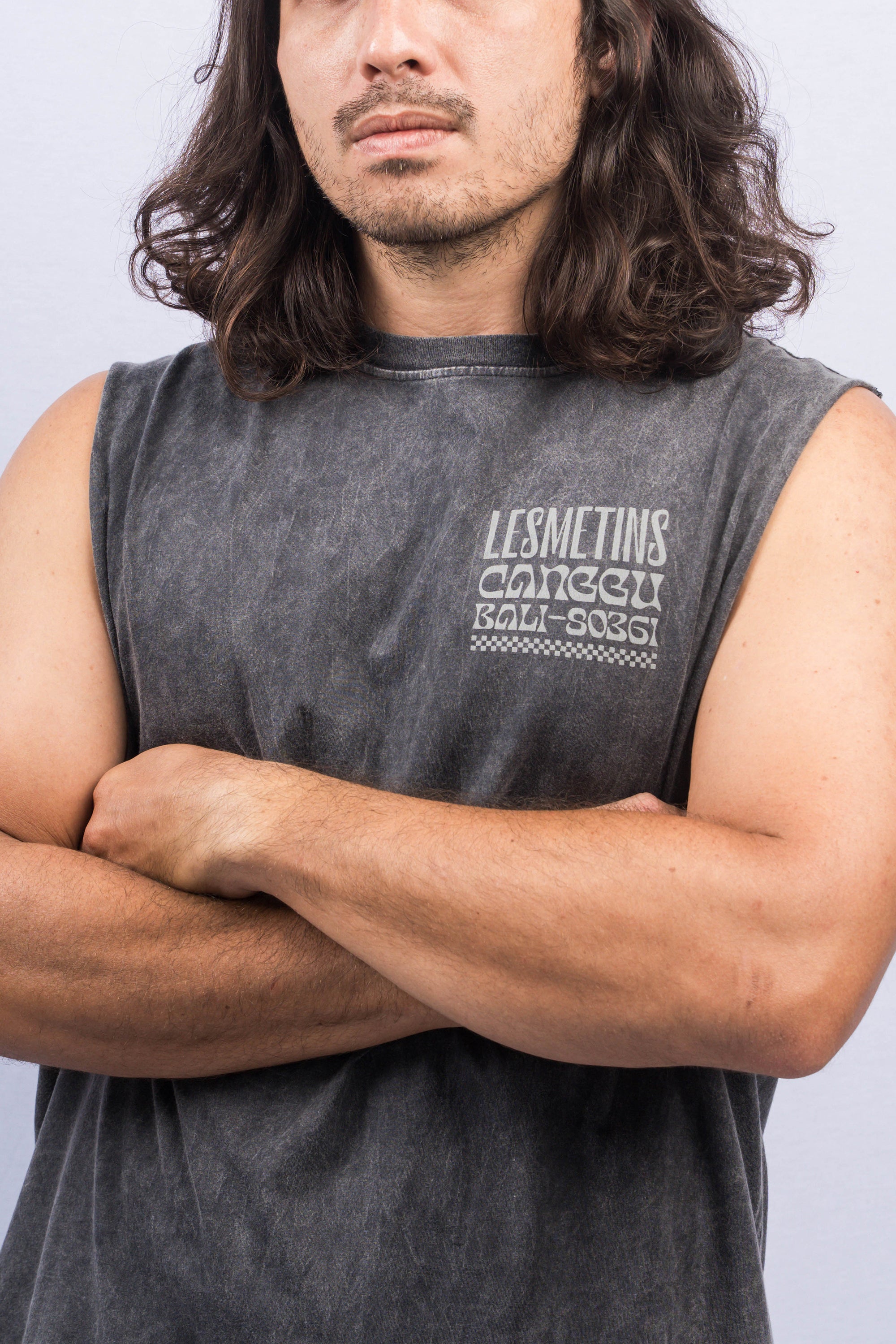 AMERTHA Charcoal Wash Regular-Fit Muscle Tee
