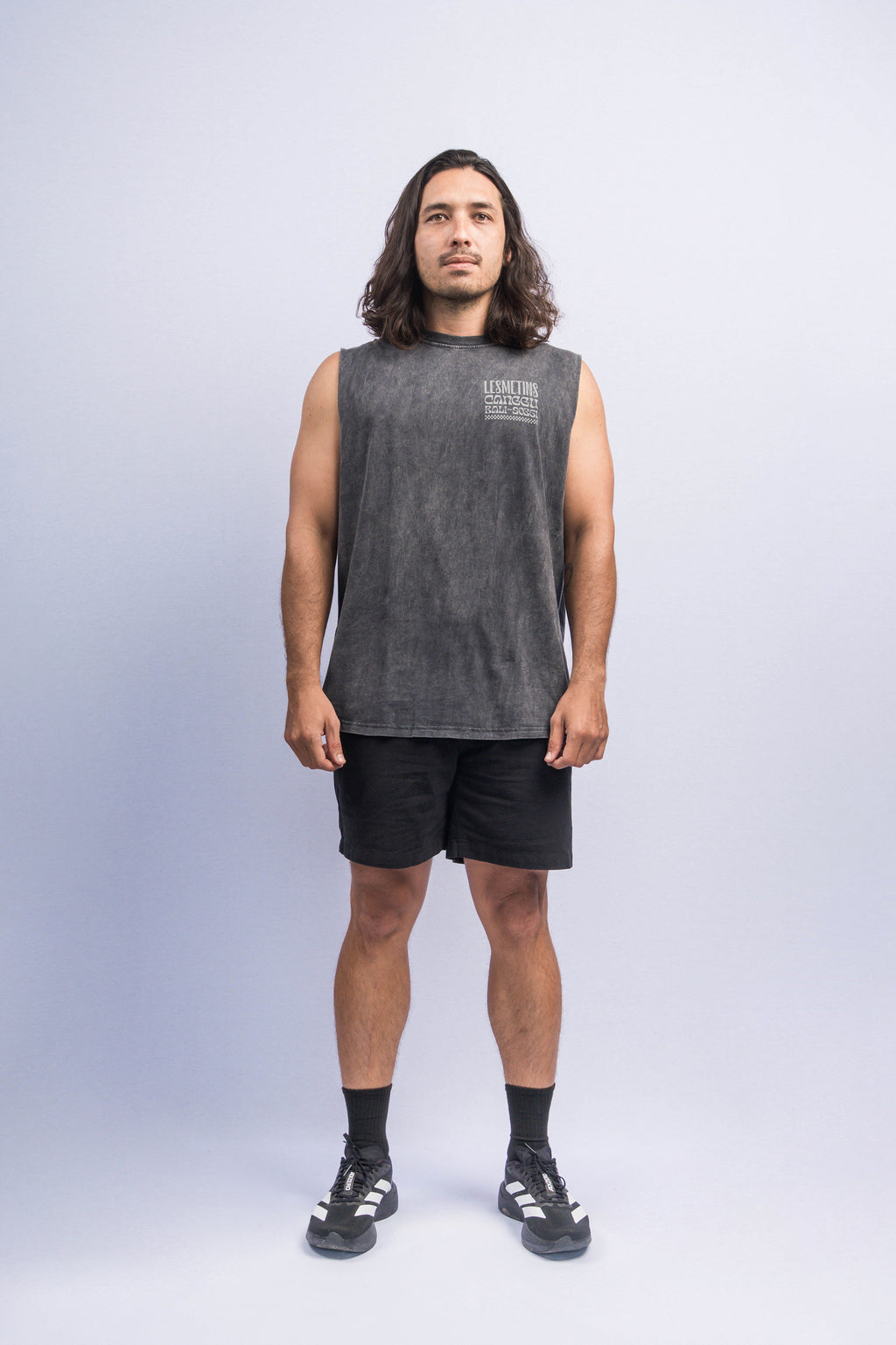 AMERTHA Charcoal Wash Regular-Fit Muscle Tee