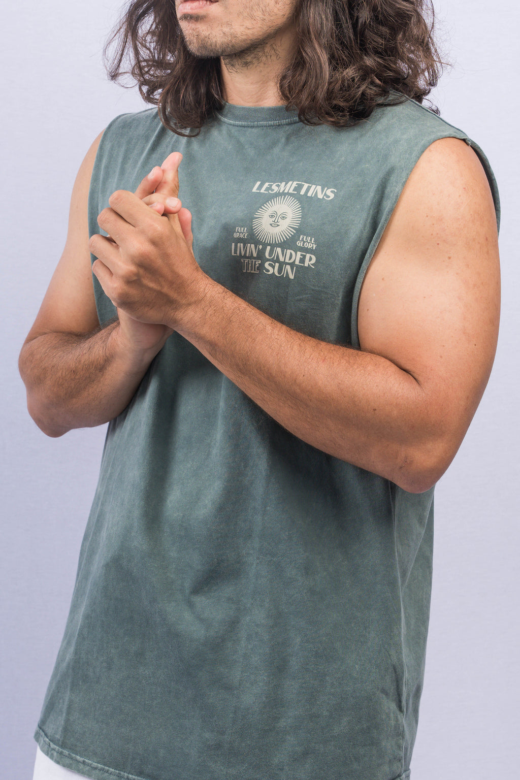 AQUILLA Green Bottle Wash Regular-Fit Muscle Tee