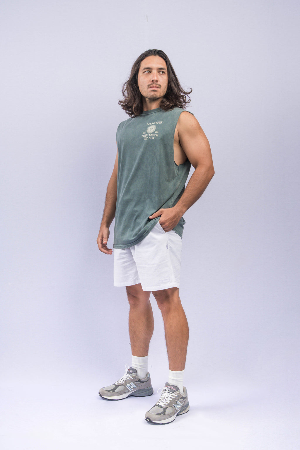 AQUILLA Green Bottle Wash Regular-Fit Muscle Tee