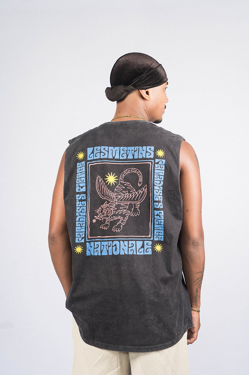BENGAL Charcoal Regular-Fit Muscle Tee
