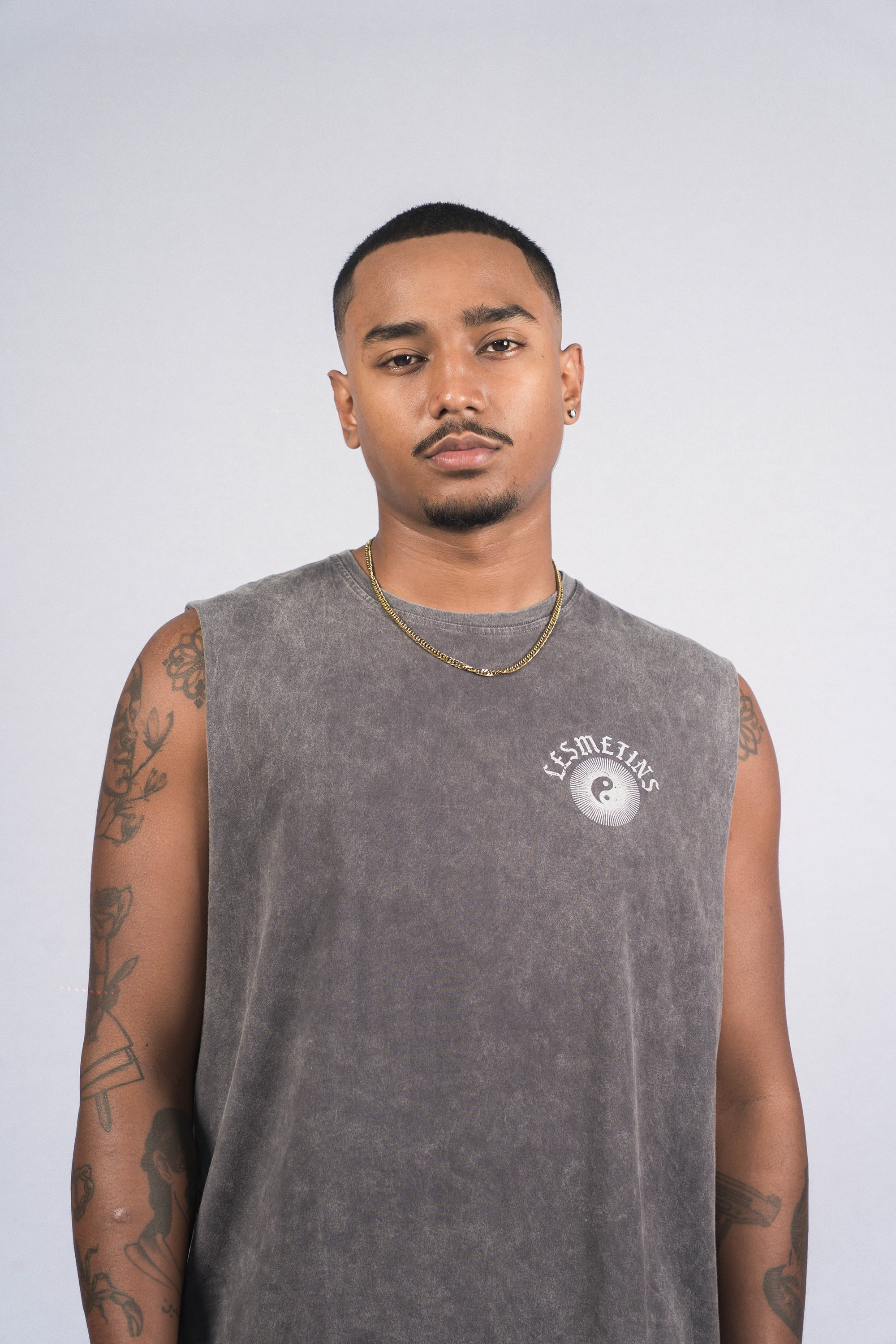 BOHO Charcoal Wash Regular-Fit Muscle Tee