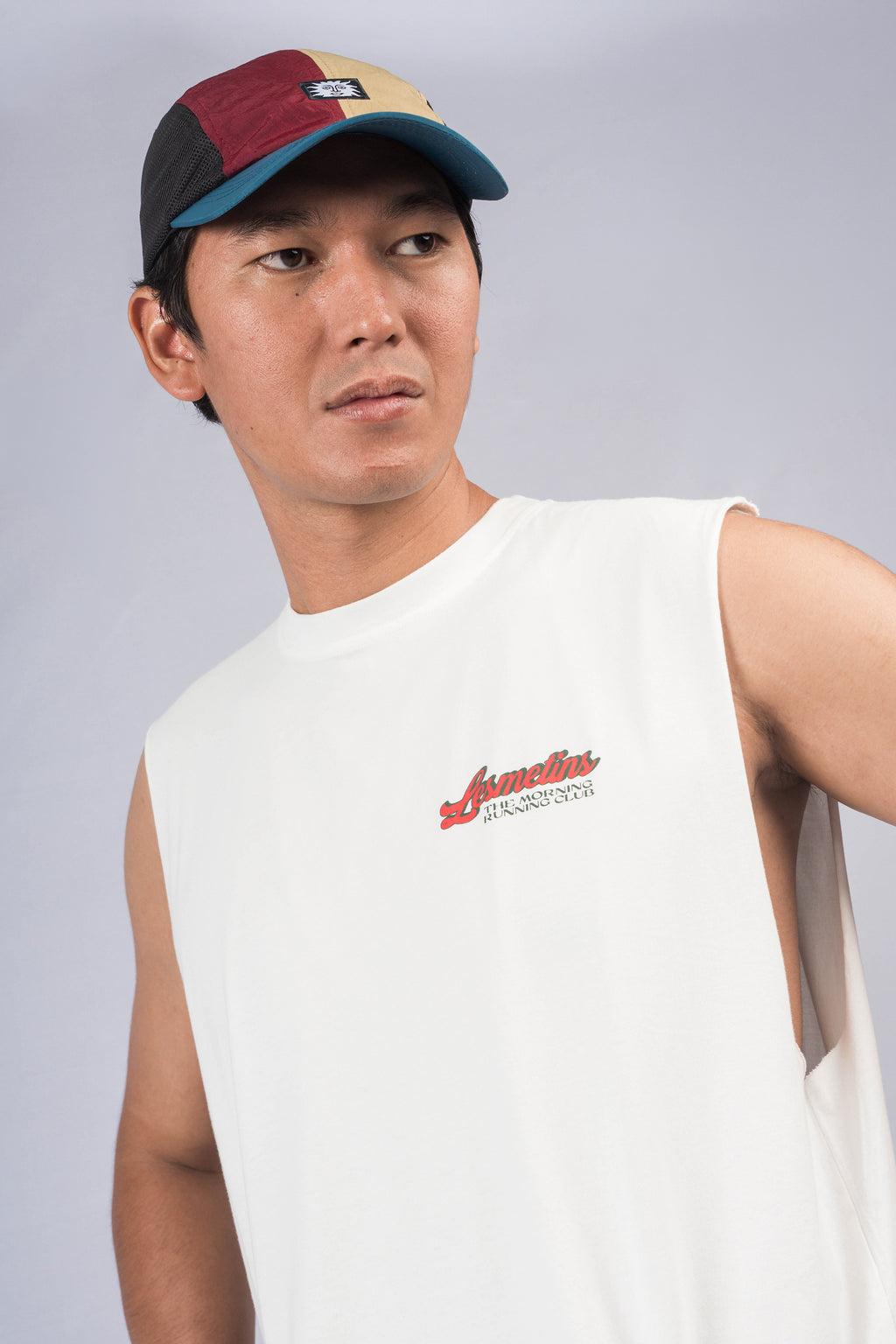 BOLT Off-White Regular-Fit Muscle Tee