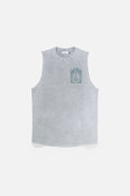 CYGNUS Grey Wash Regular-Fit Muscle Tee