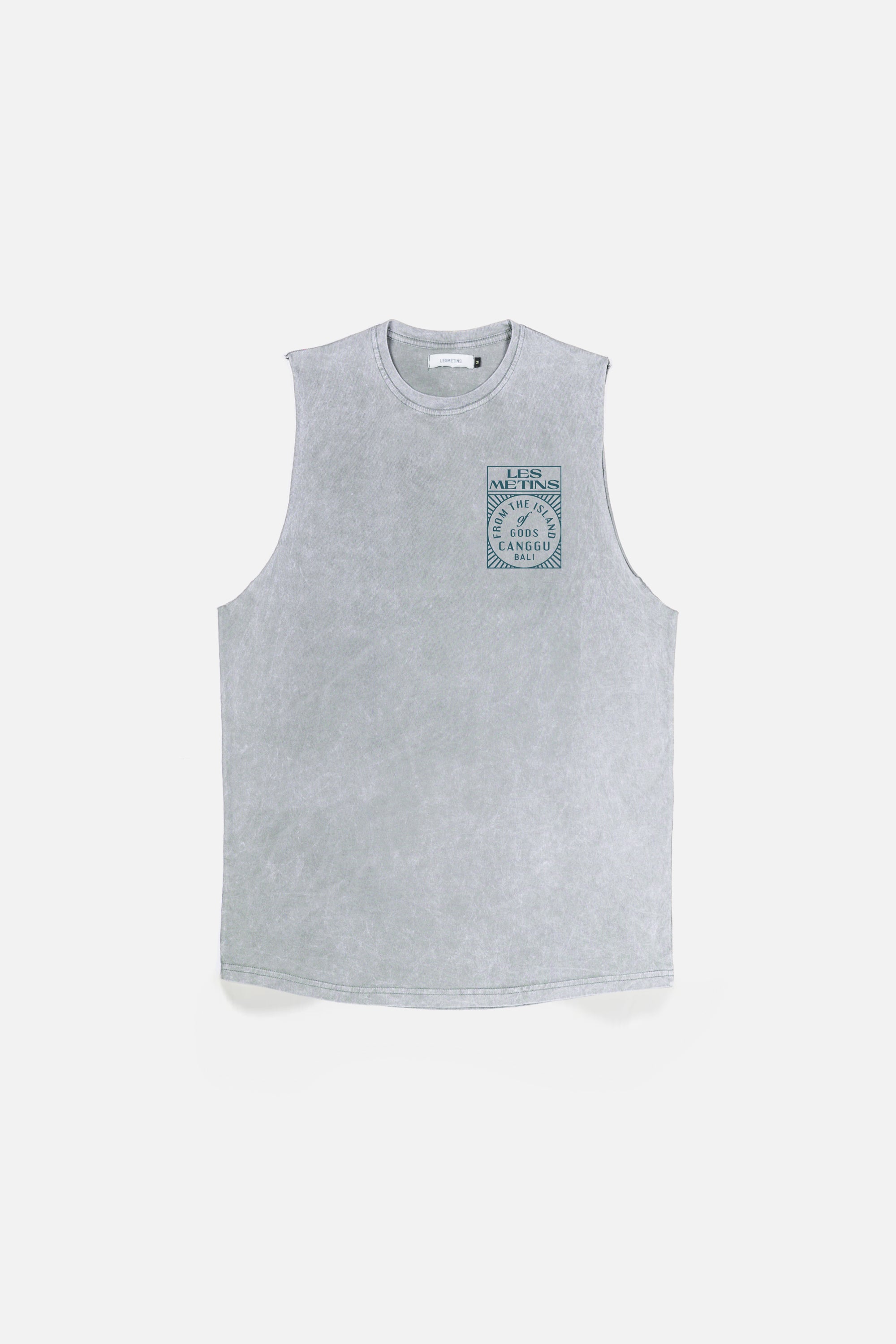 CYGNUS Grey Wash Regular-Fit Muscle Tee