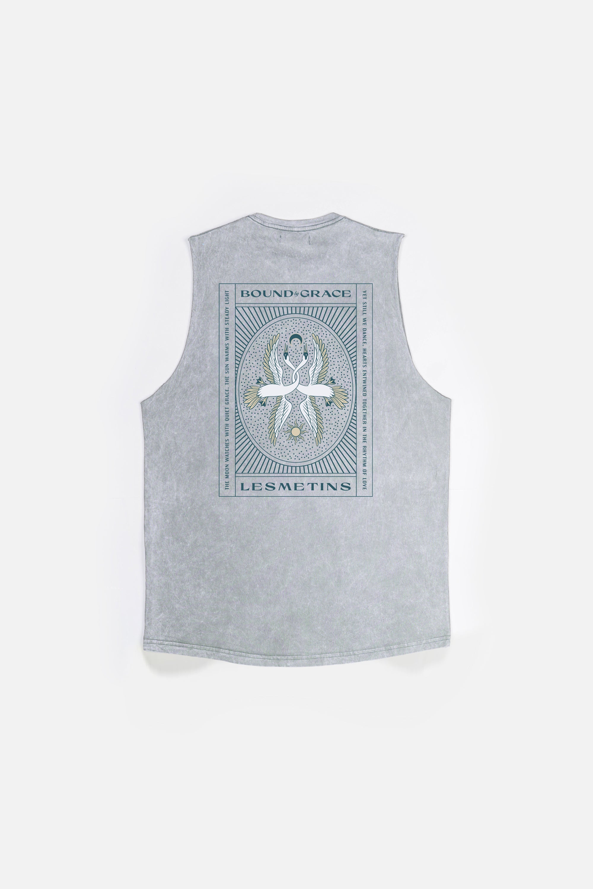 CYGNUS Grey Wash Regular-Fit Muscle Tee