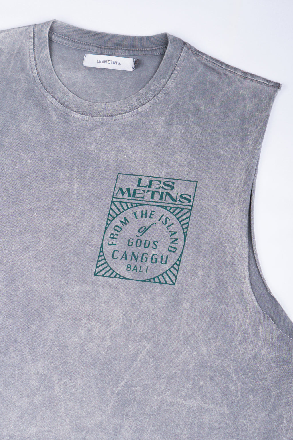 CYGNUS Grey Wash Regular-Fit Muscle Tee