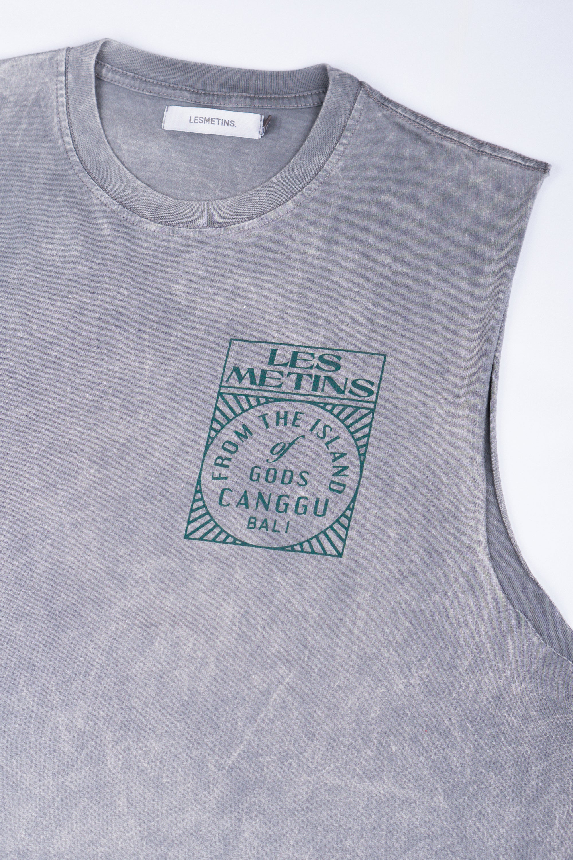 CYGNUS Grey Wash Regular-Fit Muscle Tee