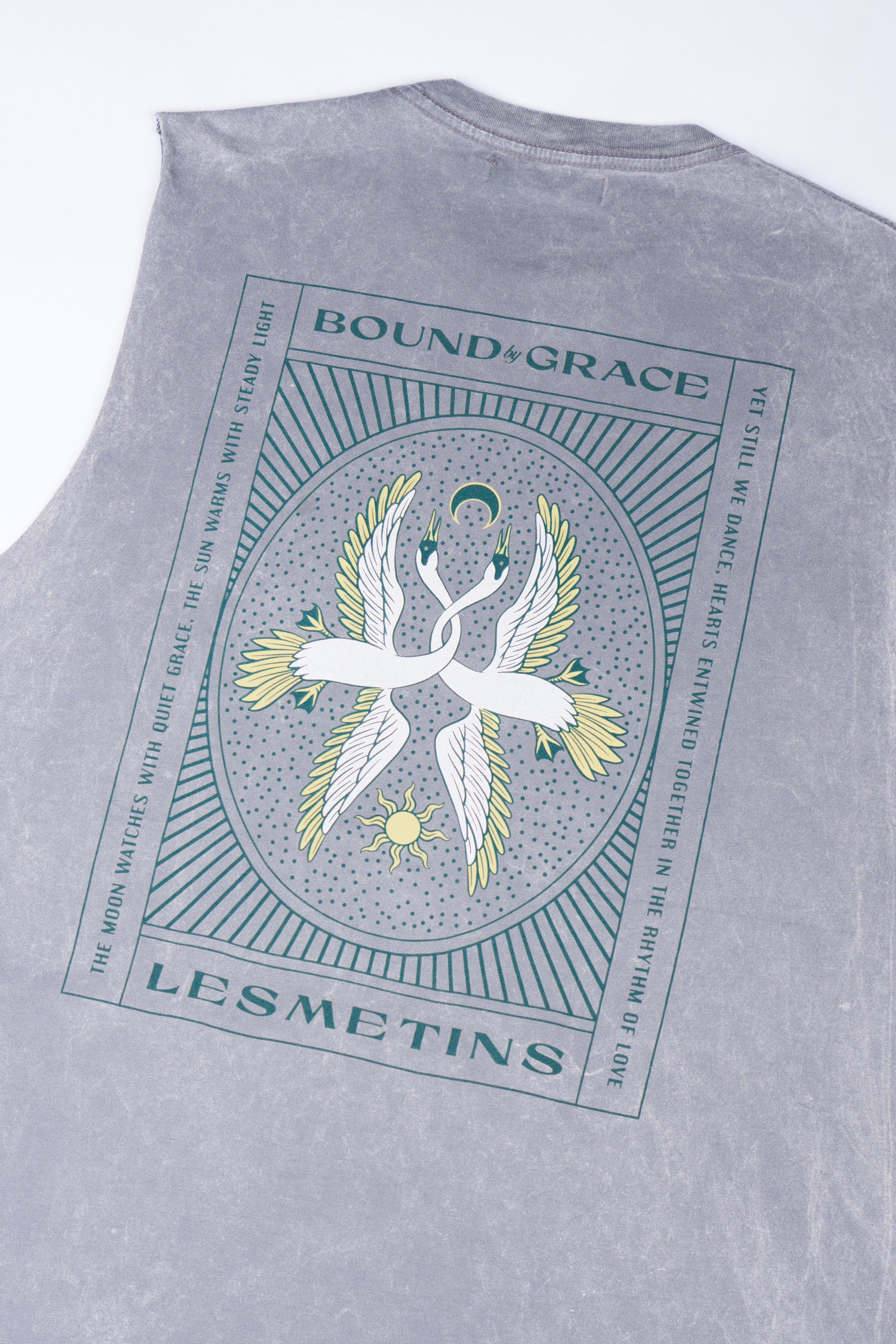 CYGNUS Grey Wash Regular-Fit Muscle Tee