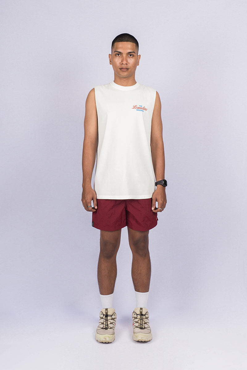 DUNLOP Off-White Wash Regular-Fit Muscle Tee
