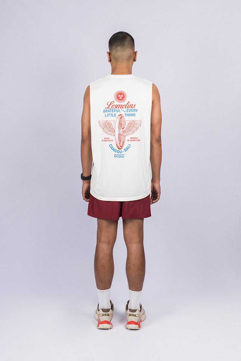 DUNLOP Off-White Wash Regular-Fit Muscle Tee