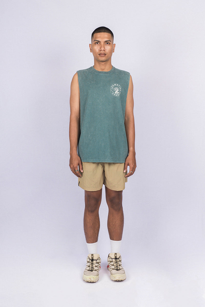 MABEL Green Bottle Wash Regular-Fit Muscle Tee