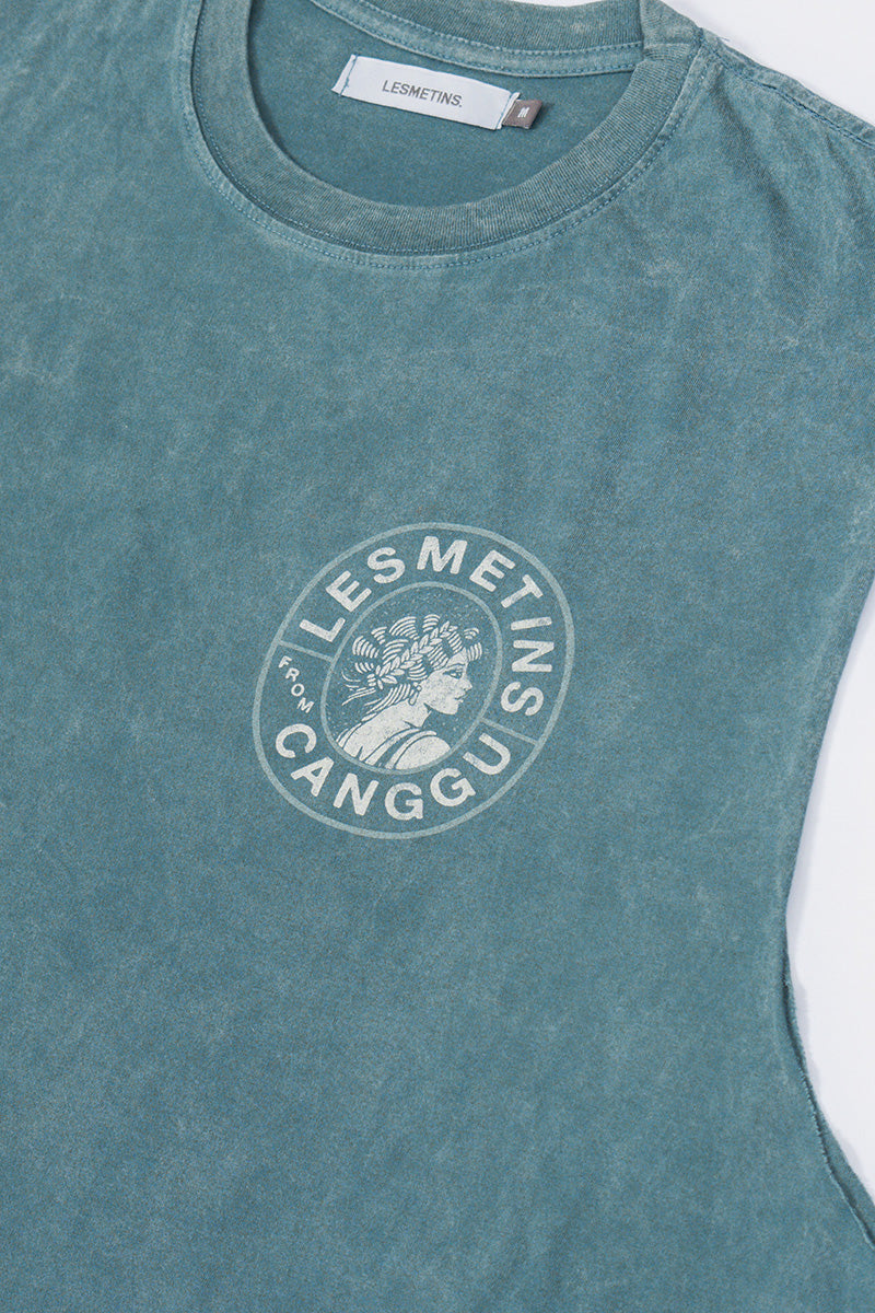 MABEL Green Bottle Wash Regular-Fit Muscle Tee