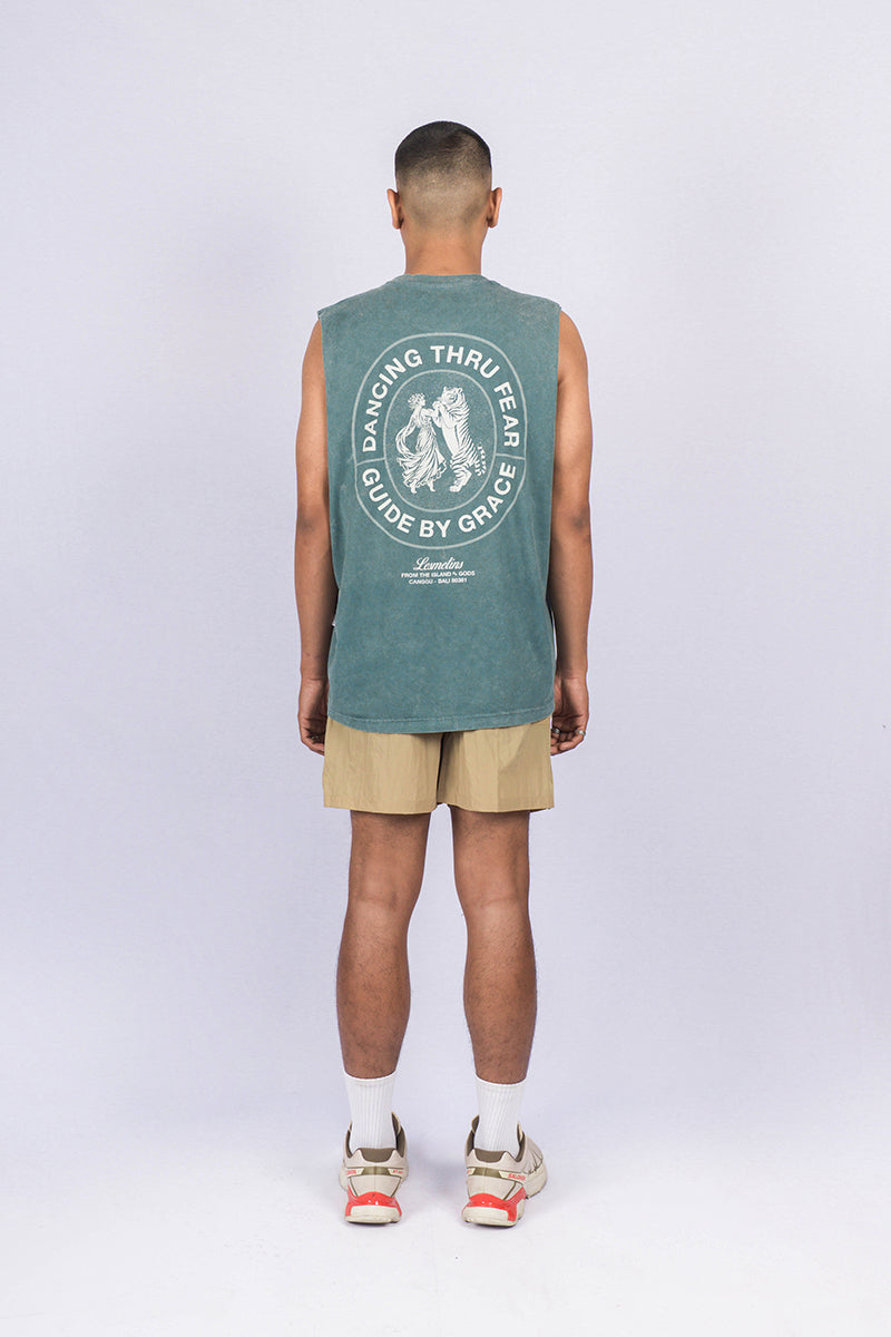 MABEL Green Bottle Wash Regular-Fit Muscle Tee