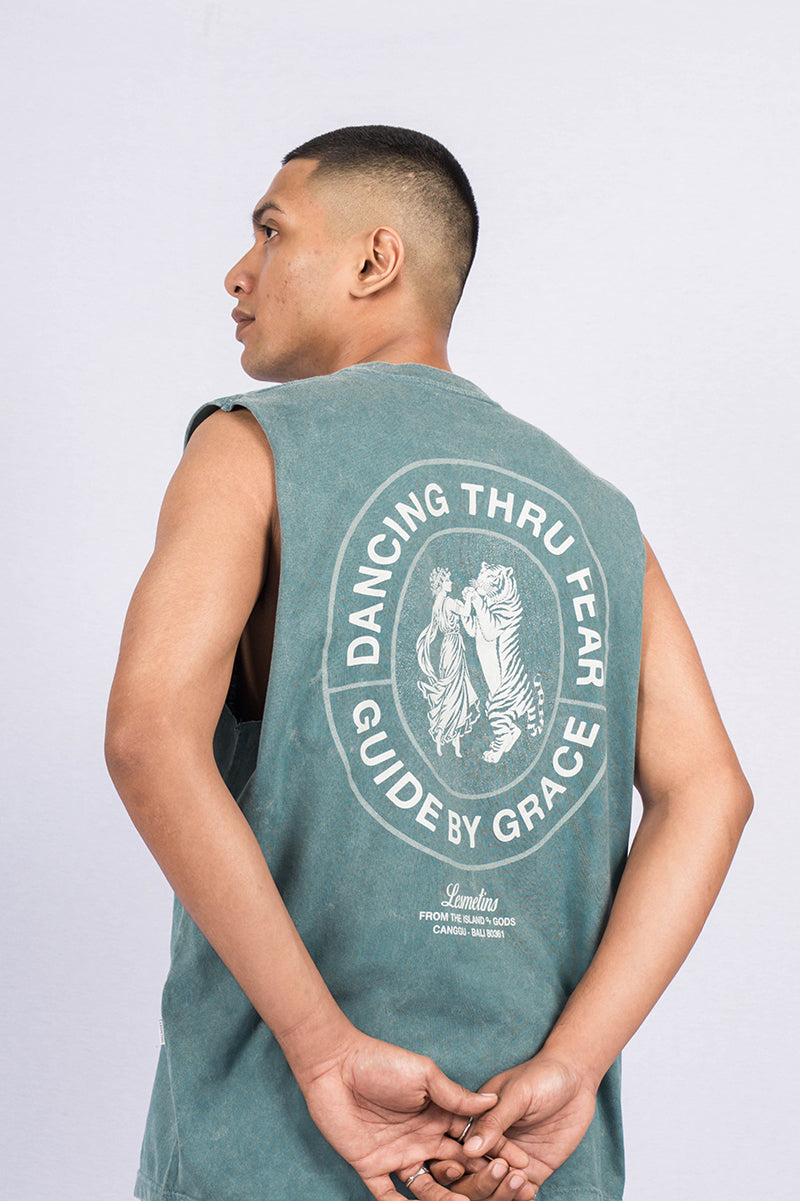 MABEL Green Bottle Wash Regular-Fit Muscle Tee