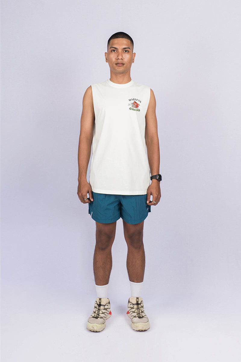 SABER Off-White Wash Regular-Fit Muscle Tee