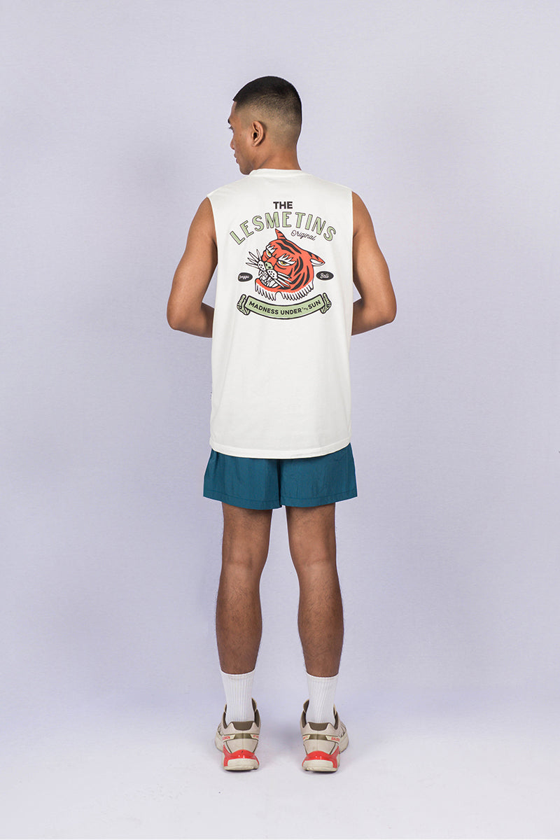 SABER Off-White Wash Regular-Fit Muscle Tee