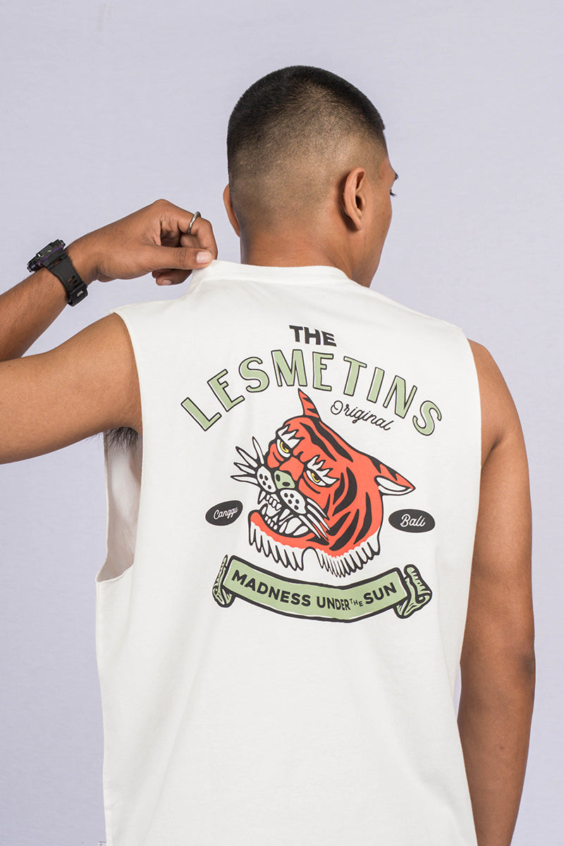 SABER Off-White Wash Regular-Fit Muscle Tee
