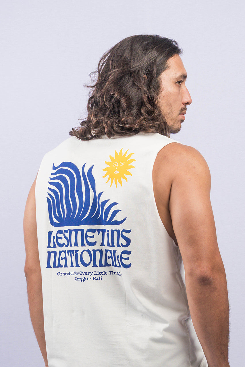 SENA Off-White Wash Regular-Fit Muscle Tee