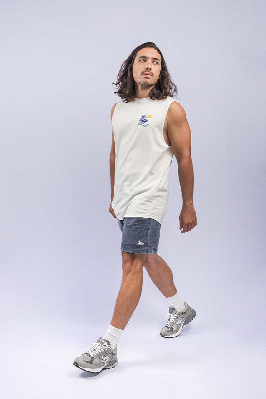 SENA Off-White Wash Regular-Fit Muscle Tee