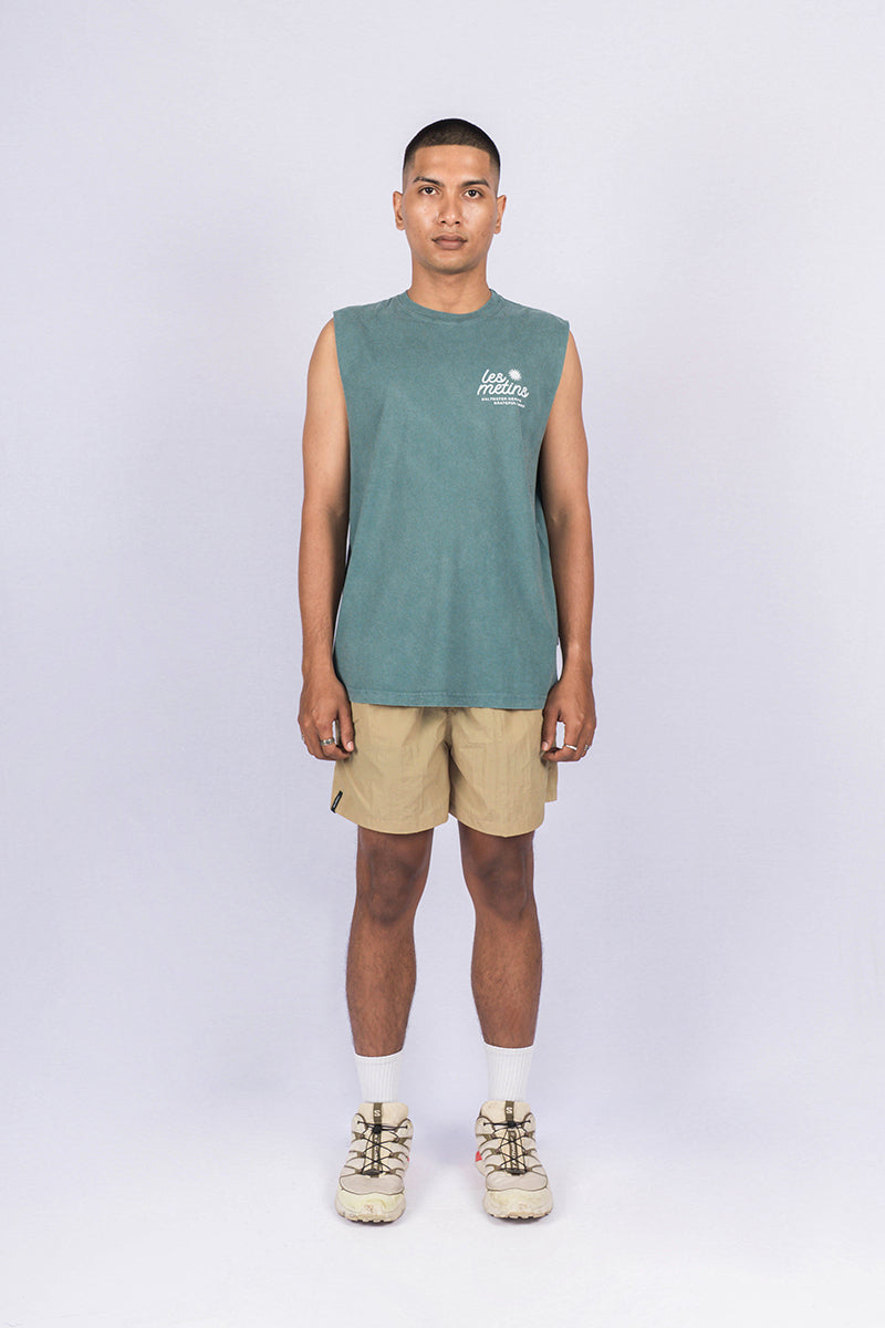 TESSY Green Bottle Wash Regular-Fit Muscle Tee