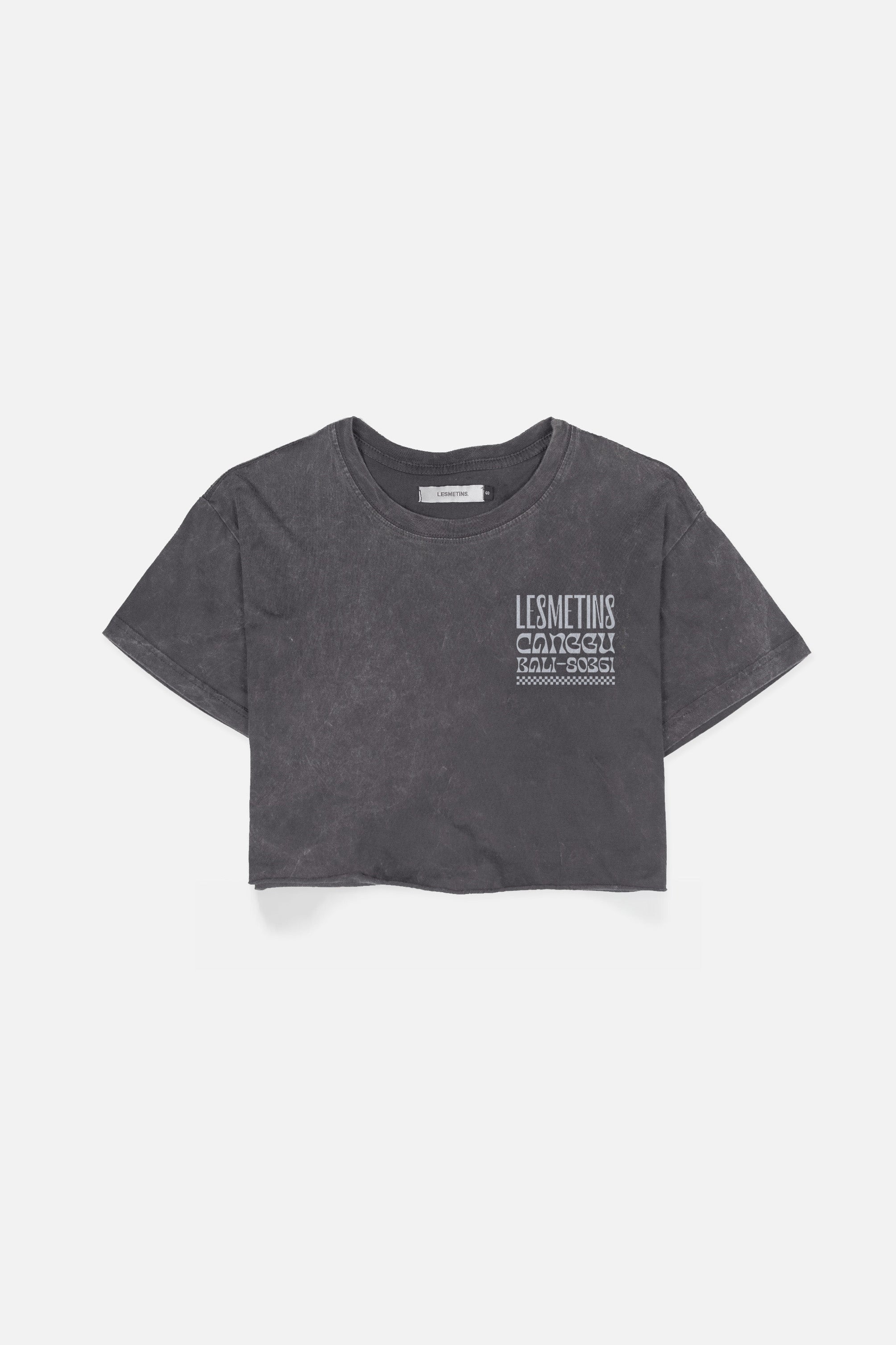AMERTHA Charcoal Wash Regular-Fit Crop Top