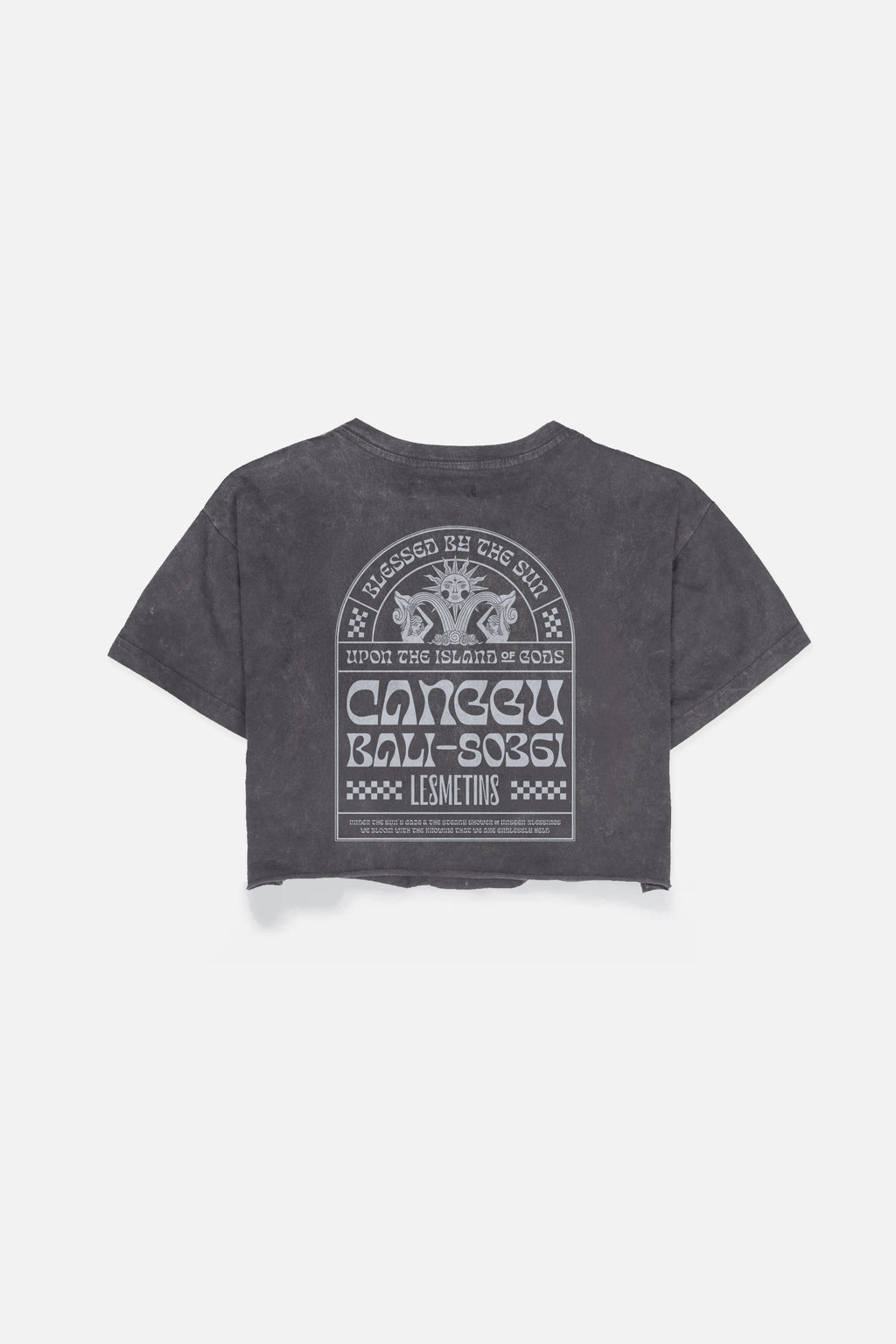 AMERTHA Charcoal Wash Regular-Fit Crop Top