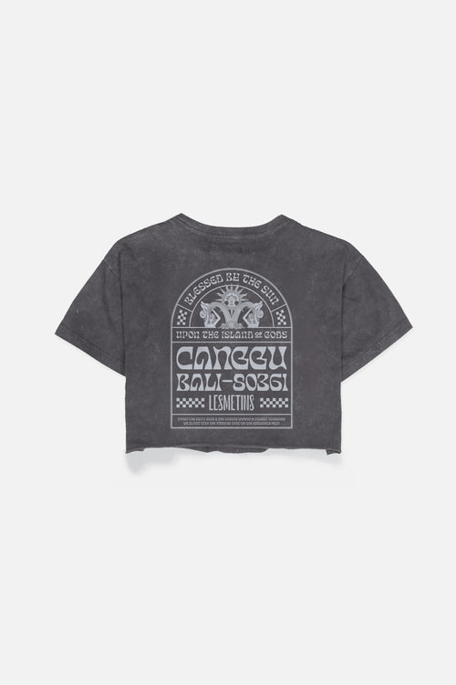 AMERTHA Charcoal Wash Regular-Fit Crop Top