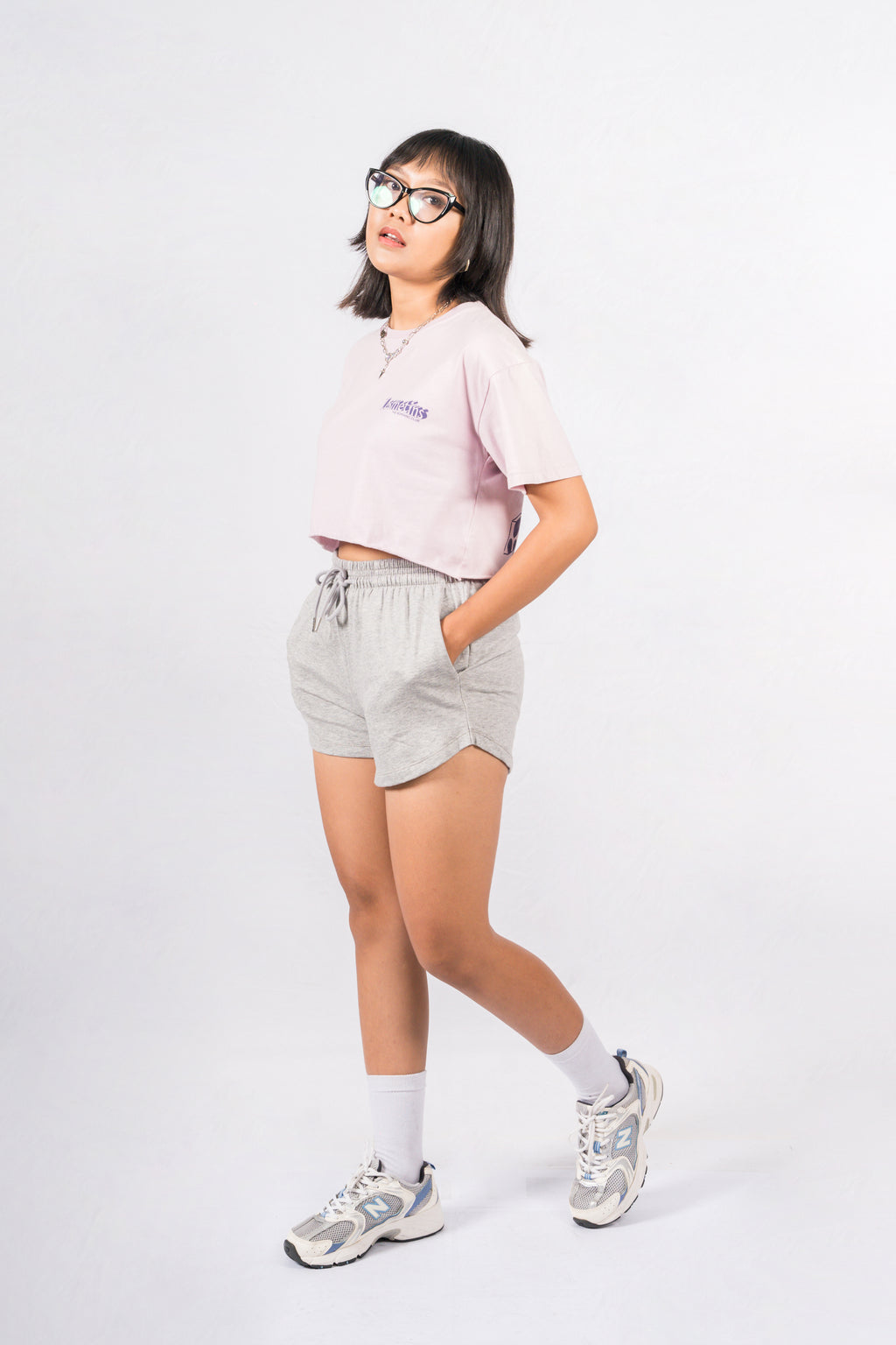 ANNA Lilac Wash Regular-Fit Crop Top