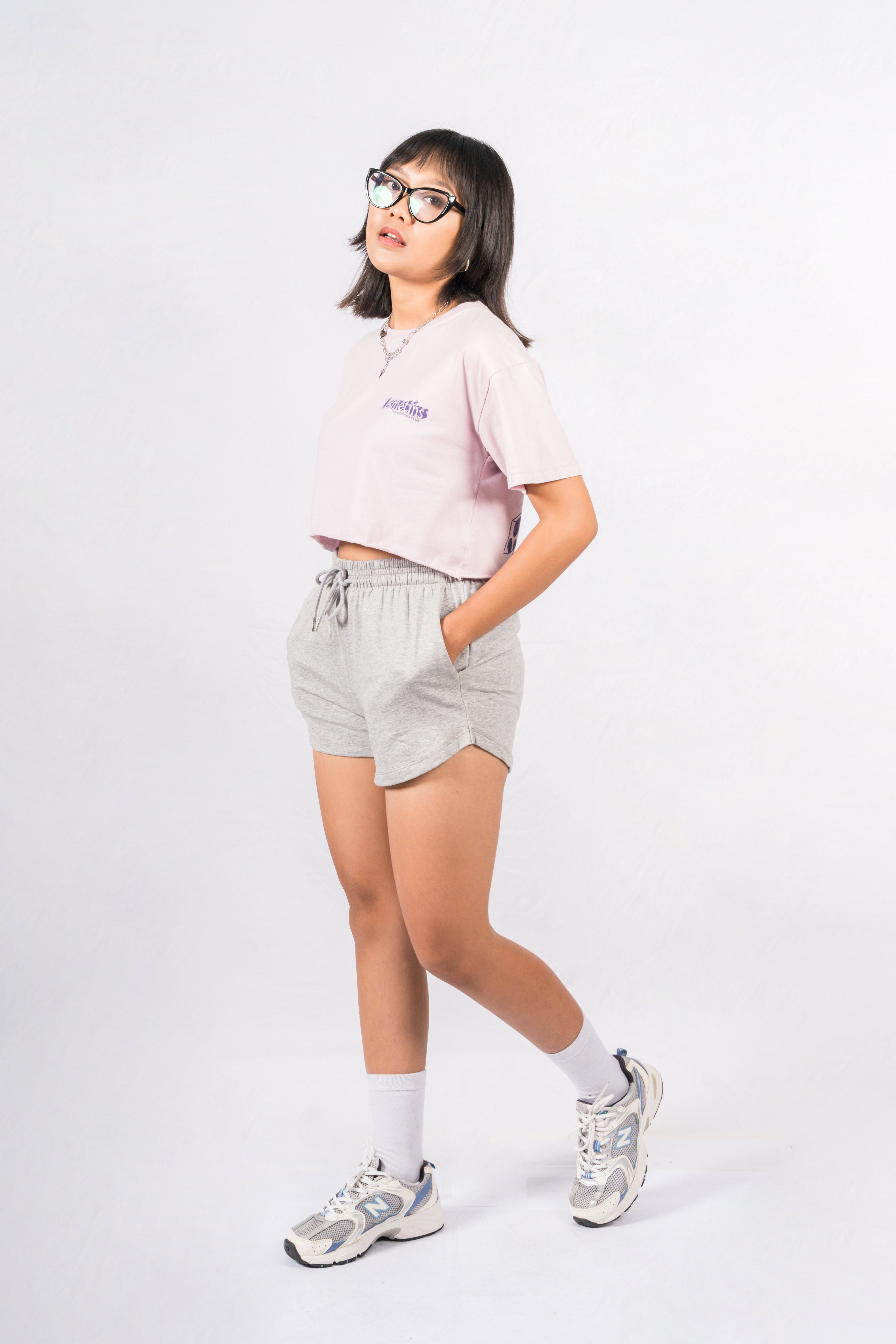ANNA Lilac Wash Regular-Fit Crop Top
