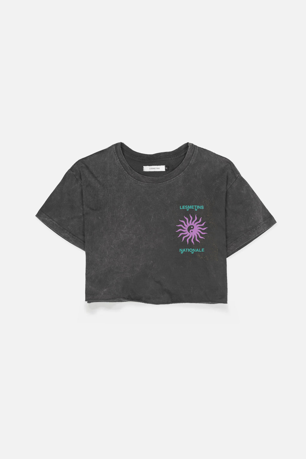 BALANCE Black Wash Regular-Fit Crop Top
