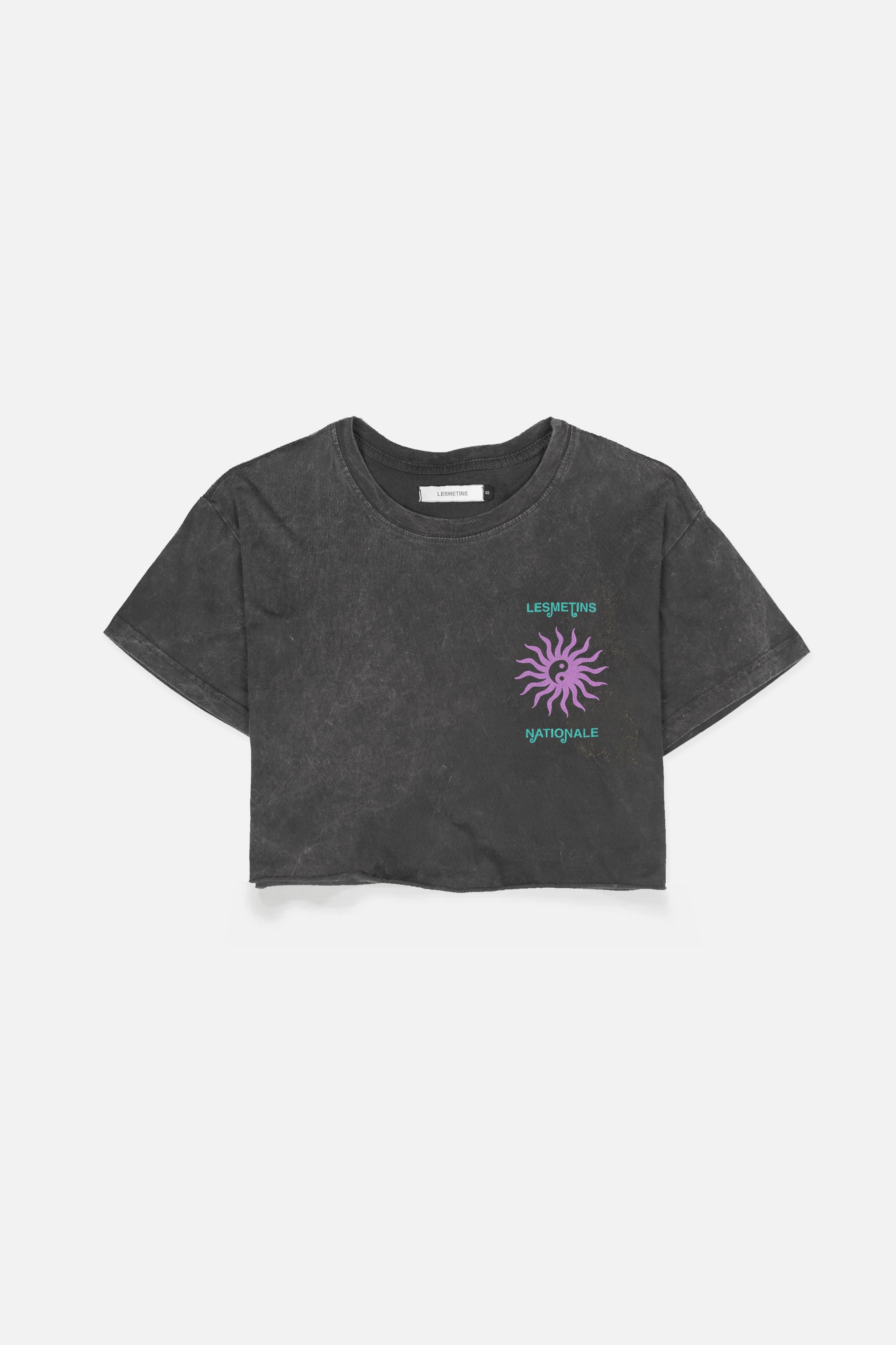 BALANCE Black Wash Regular-Fit Crop Top