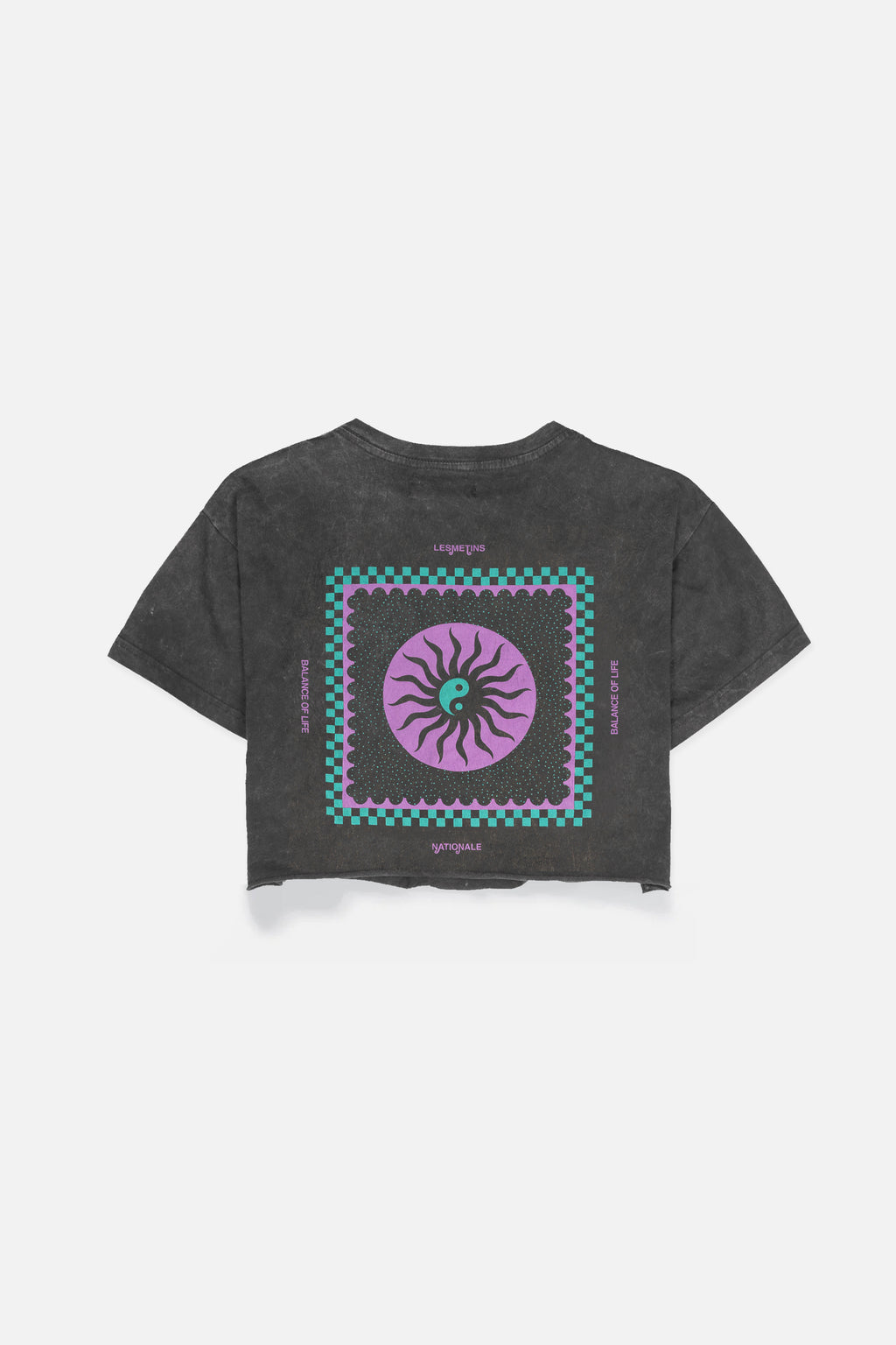 BALANCE Black Wash Regular-Fit Crop Top