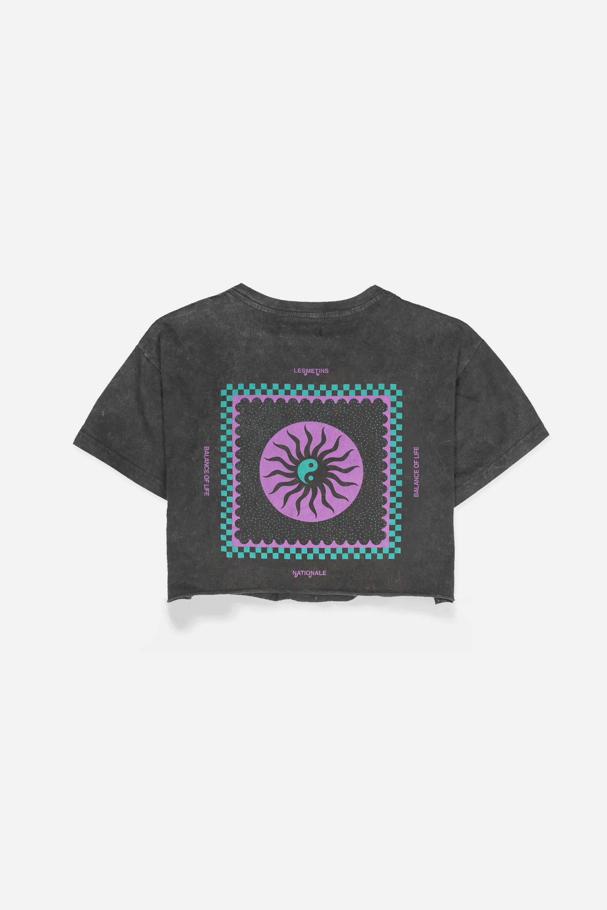 BALANCE Black Wash Regular-Fit Crop Top