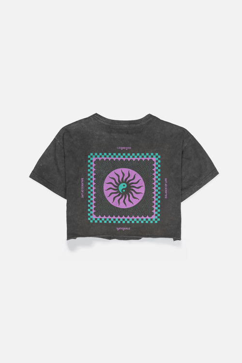 BALANCE Black Wash Regular-Fit Crop Top