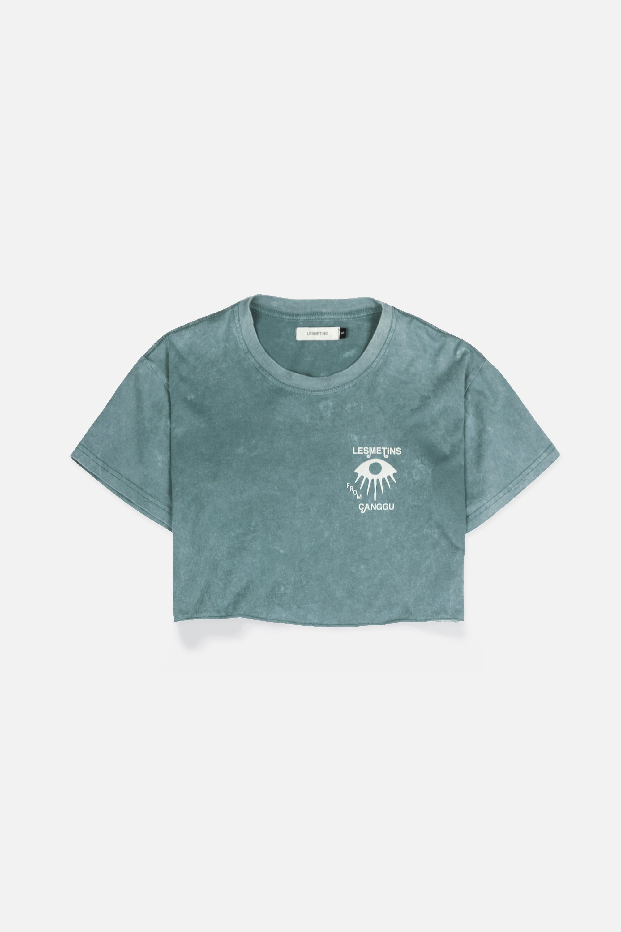 BIRD Olive Green Wash Regular-Fit Crop Top