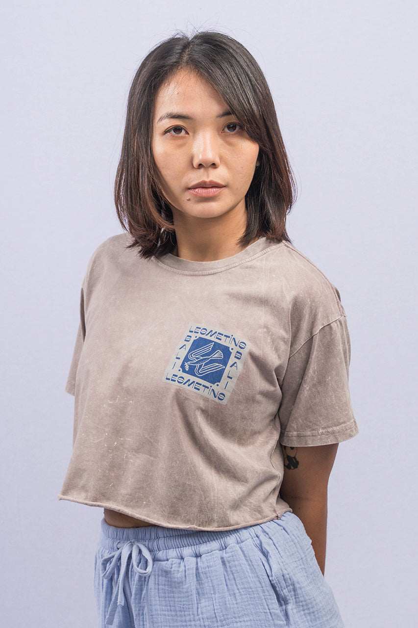 FENTI Mocca Wash Regular-Fit Crop Top
