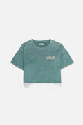 HOLY Green Bottle Wash Regular-Fit Crop Top