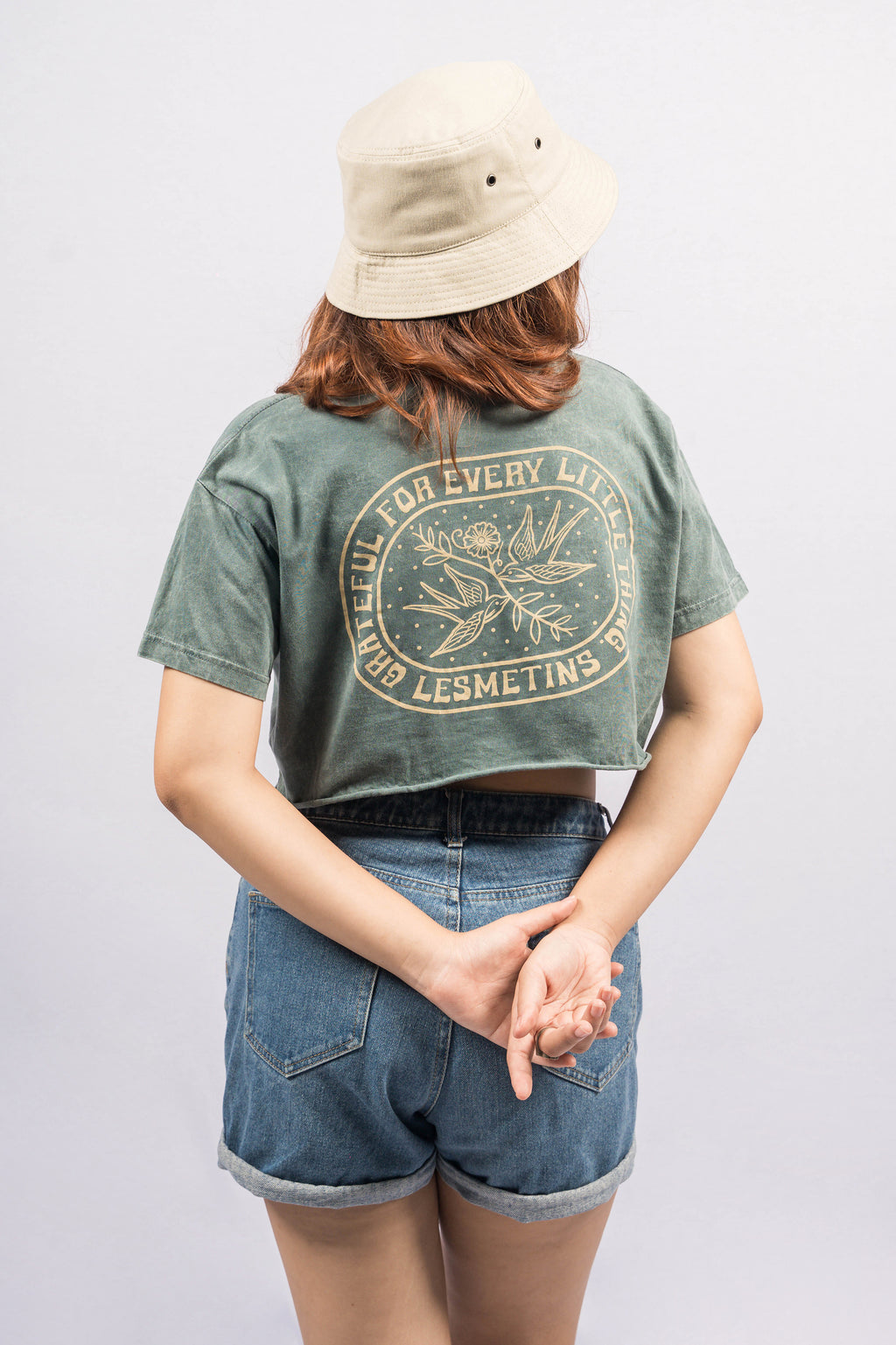 HOLY Green Bottle Wash Regular-Fit Crop Top