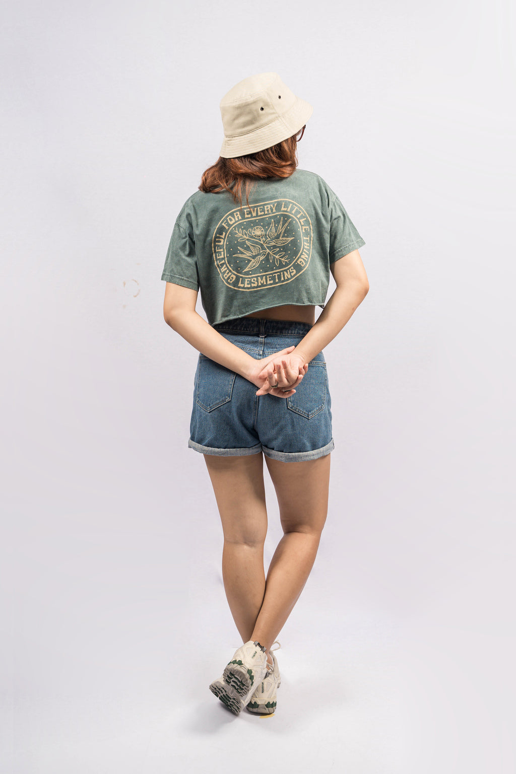 HOLY Green Bottle Wash Regular-Fit Crop Top