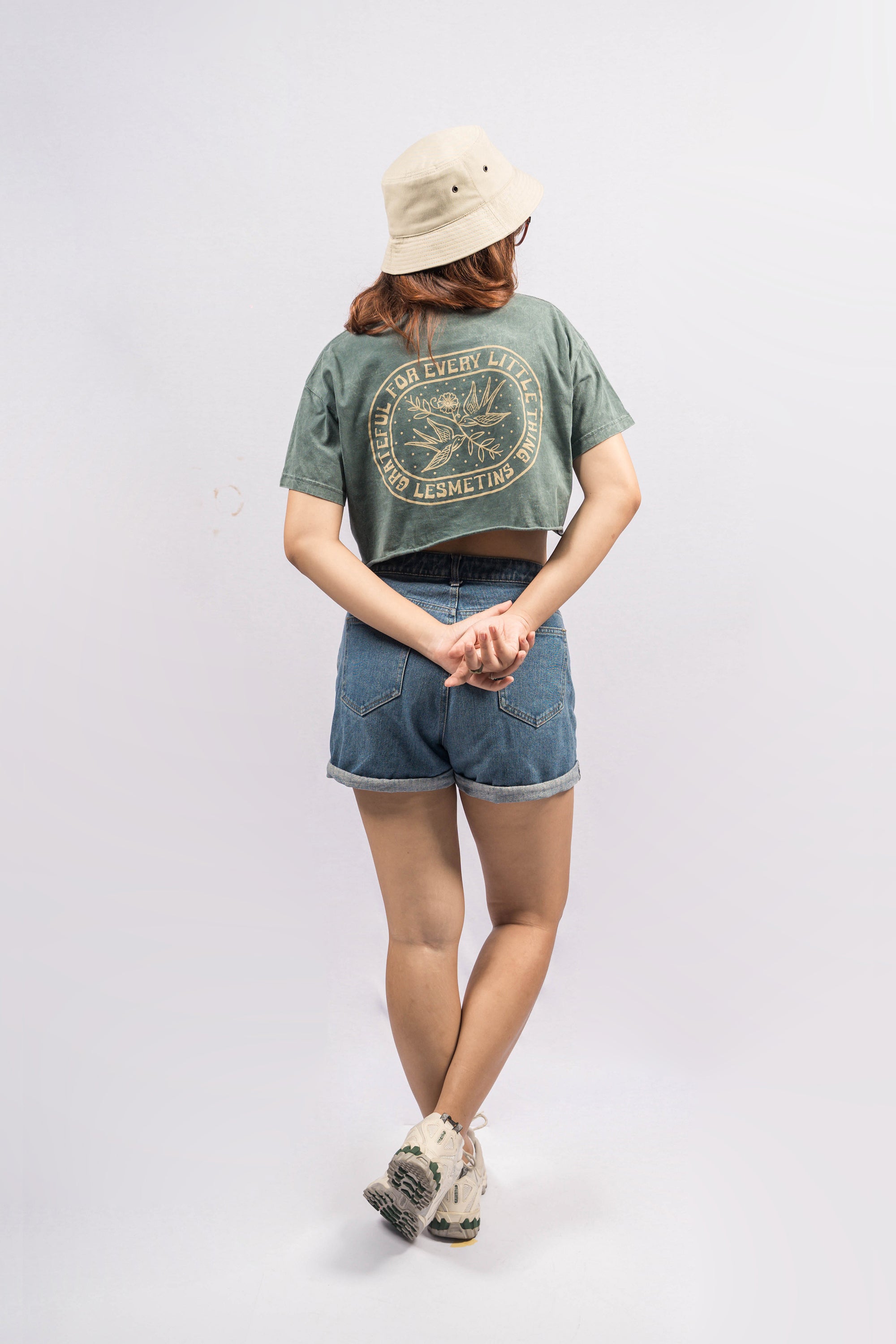 HOLY Green Bottle Wash Regular-Fit Crop Top
