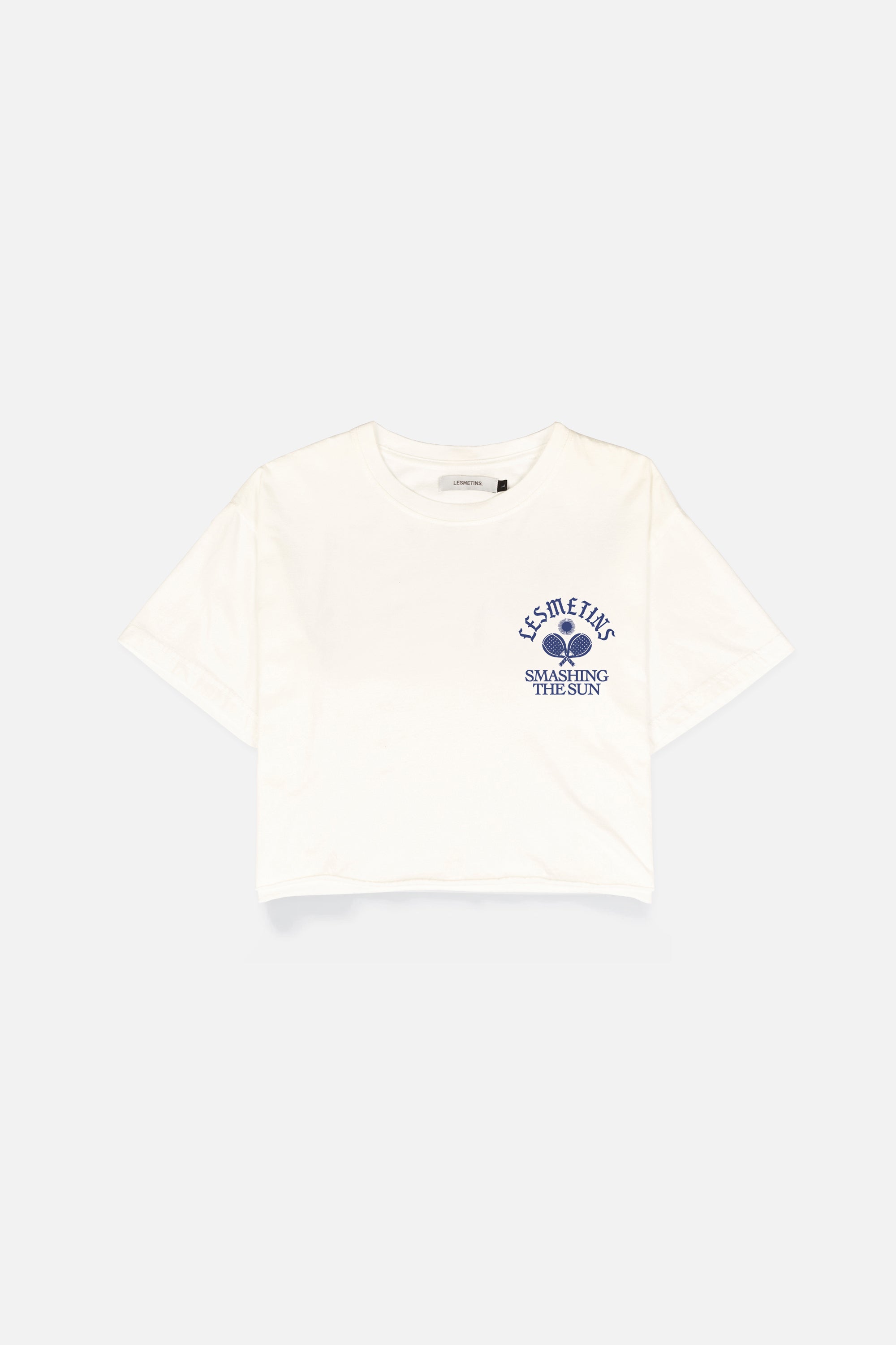 MARTIN Off White Wash Regular-Fit Crop Top