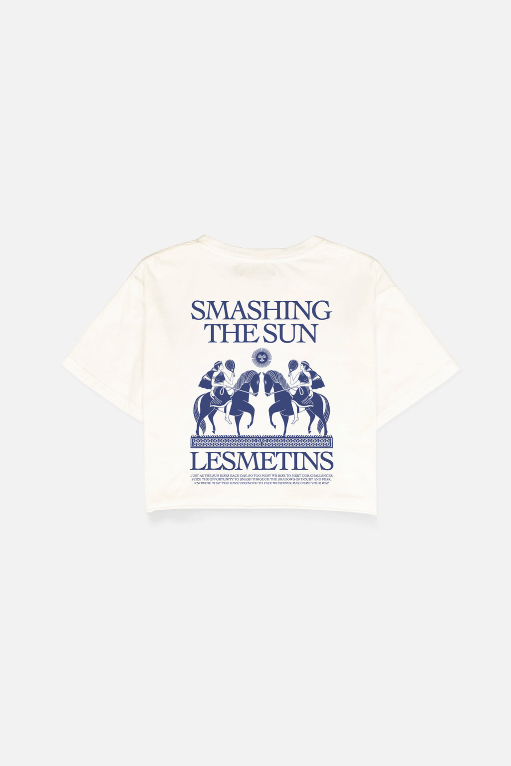 MARTIN Off White Wash Regular-Fit Crop Top