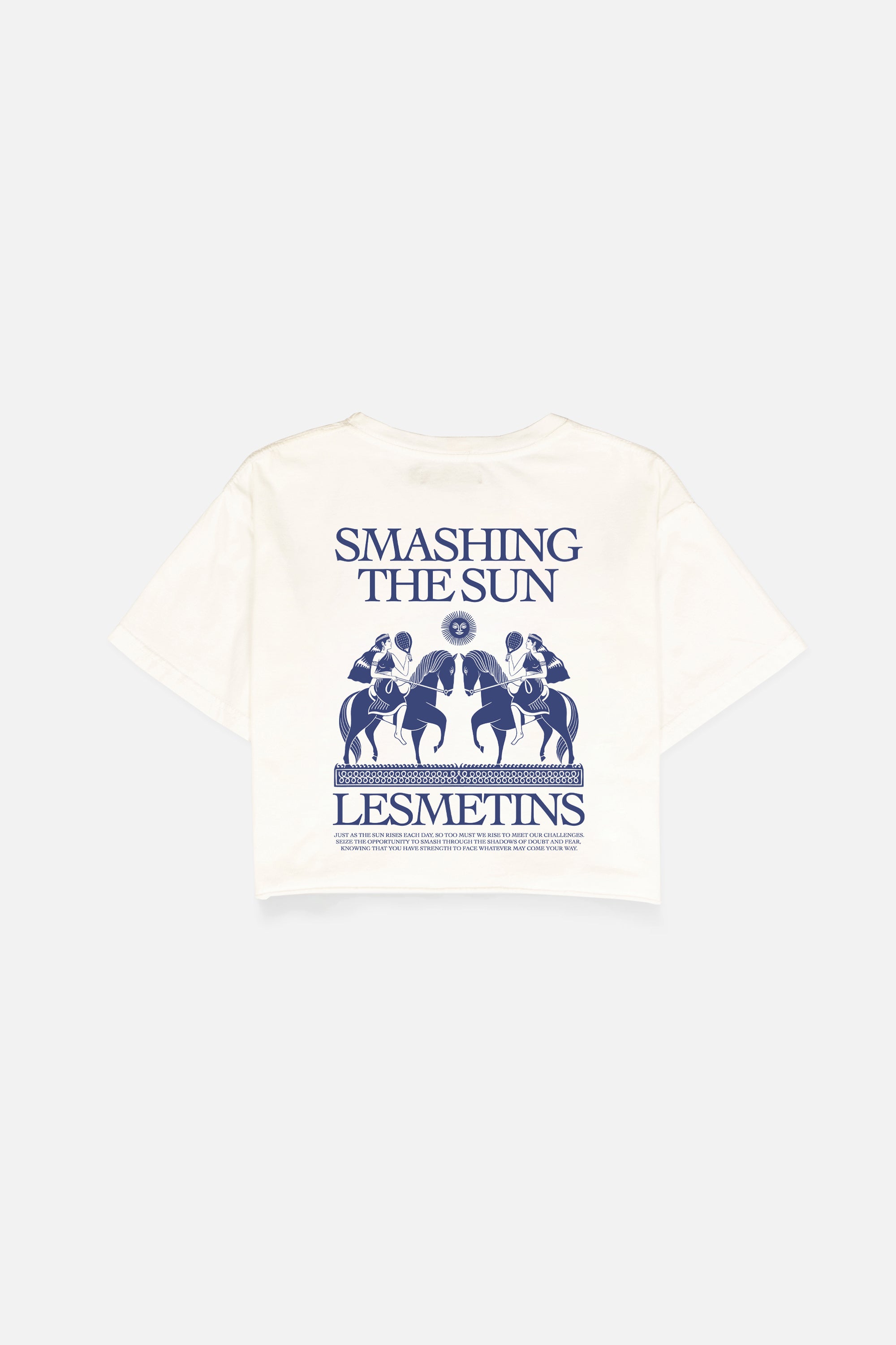 MARTIN Off White Wash Regular-Fit Crop Top