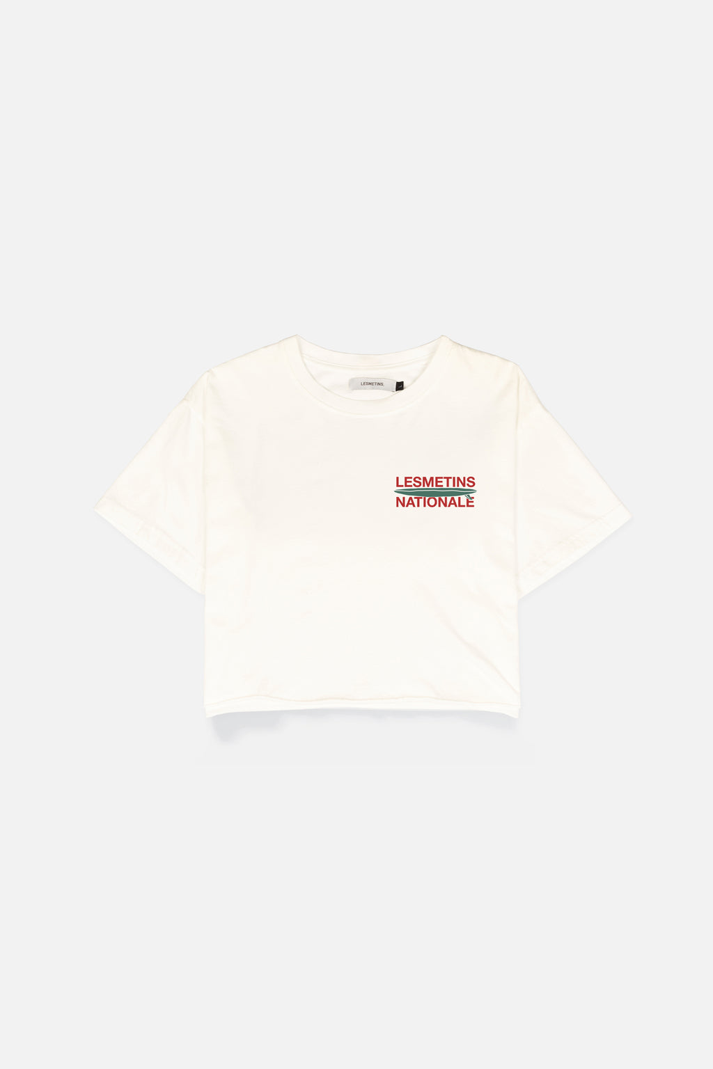 MELLISA Off White Wash Regular-Fit Crop Top
