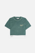 PALACE Green Bottle Wash Regular-Fit Crop Top