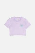 RONIN Lilac Wash Regular-Fit Crop Top