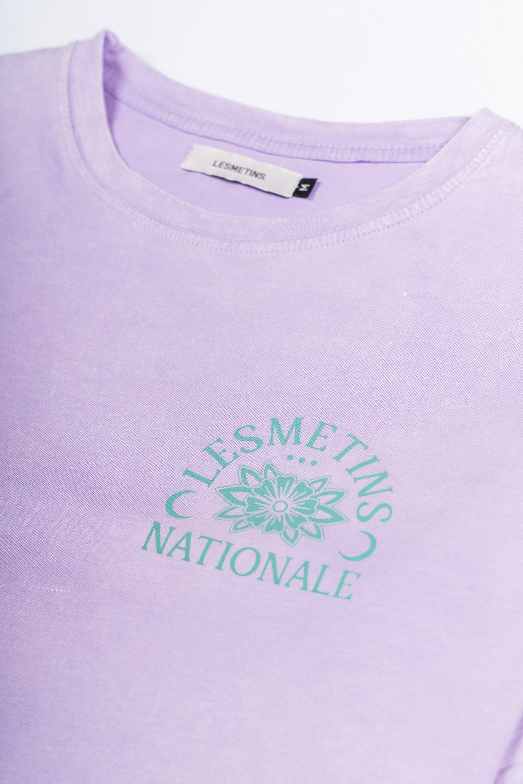 RONIN Lilac Wash Regular-Fit Crop Top