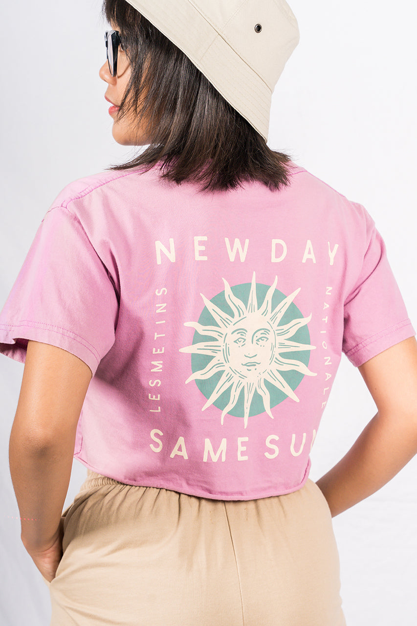 SAME Prune Wash Regular-Fit Crop Top